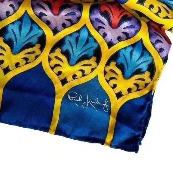 Vintage silk scarf Designed in USA Rush Limbaugh - Picture 2 of 5